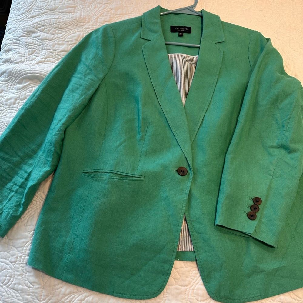 Talbots Vibrant Green Blazer
